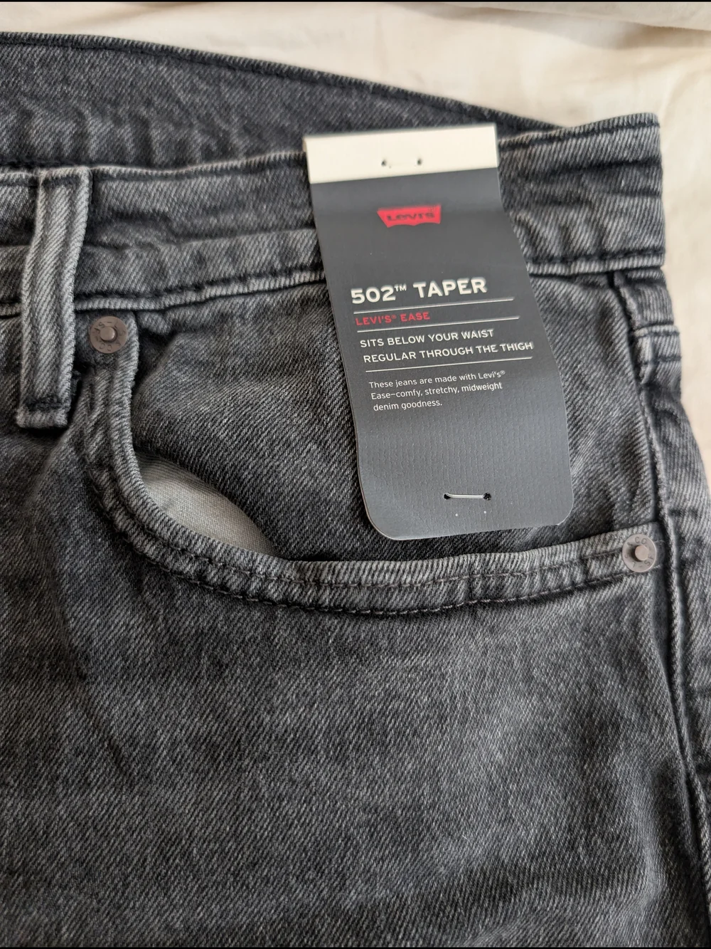 NWT Levi's 502™ Premium Quality | Night Shadows (Faded Black) | Men's 36x32